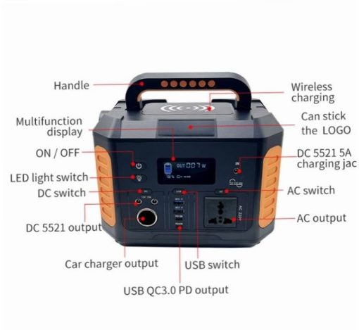500w Portable Solar Power Station Suitable For TV, Fans, bulbs, Laptop, phone charging - Image 4