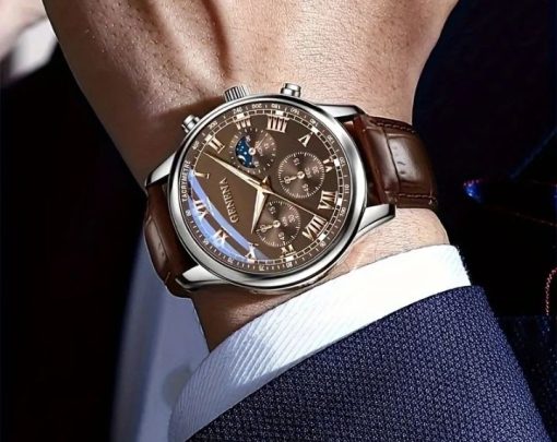Geneva High Quality Men's Luxury Quartz Watt - Image 4