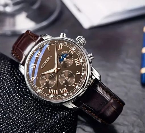 Geneva High Quality Men's Luxury Quartz Watt - Image 2