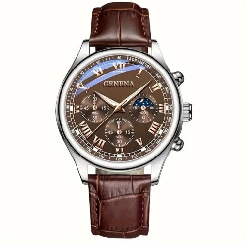 Geneva High Quality Men's Luxury Quartz Watt - Image 3