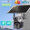 LS vision 4k 8AMP wireless Solar Camera Dual Screen WiFi PTZ Camera